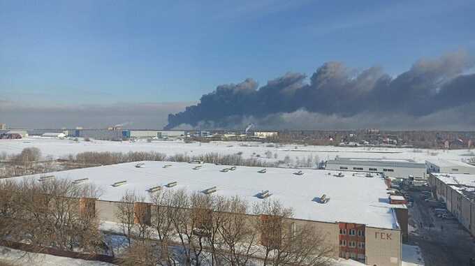 В Подмосковье произошел крупный пожар на складе